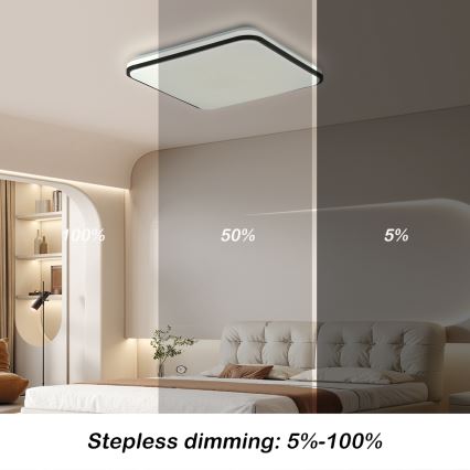 Brilagi - SMART Dimmable LED Ceiling Light LED/24W/230V 43x43 cm 3000-6000K Wi-Fi Tuya Beacon + Remote Control