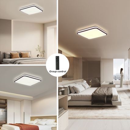 Brilagi - SMART Dimmable LED Ceiling Light LED/24W/230V 43x43 cm 3000-6000K Wi-Fi Tuya Beacon + Remote Control