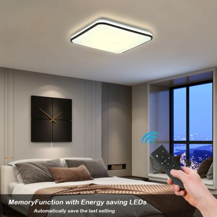 Brilagi - SMART Dimmable LED Ceiling Light LED/24W/230V 43x43 cm 3000-6000K Wi-Fi Tuya Beacon + Remote Control