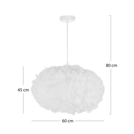 Brilagi - SOLEAIR cable-hung chandelier 2xE27/40W/230V white
