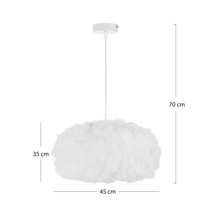 Brilagi - SOLEAIR Cable Pendant Light 1xE27/60W/230V White