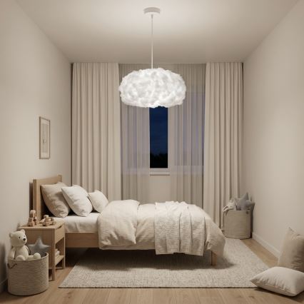 Brilagi - SOLEAIR Cable Pendant Light 1xE27/60W/230V Ø 45 cm White