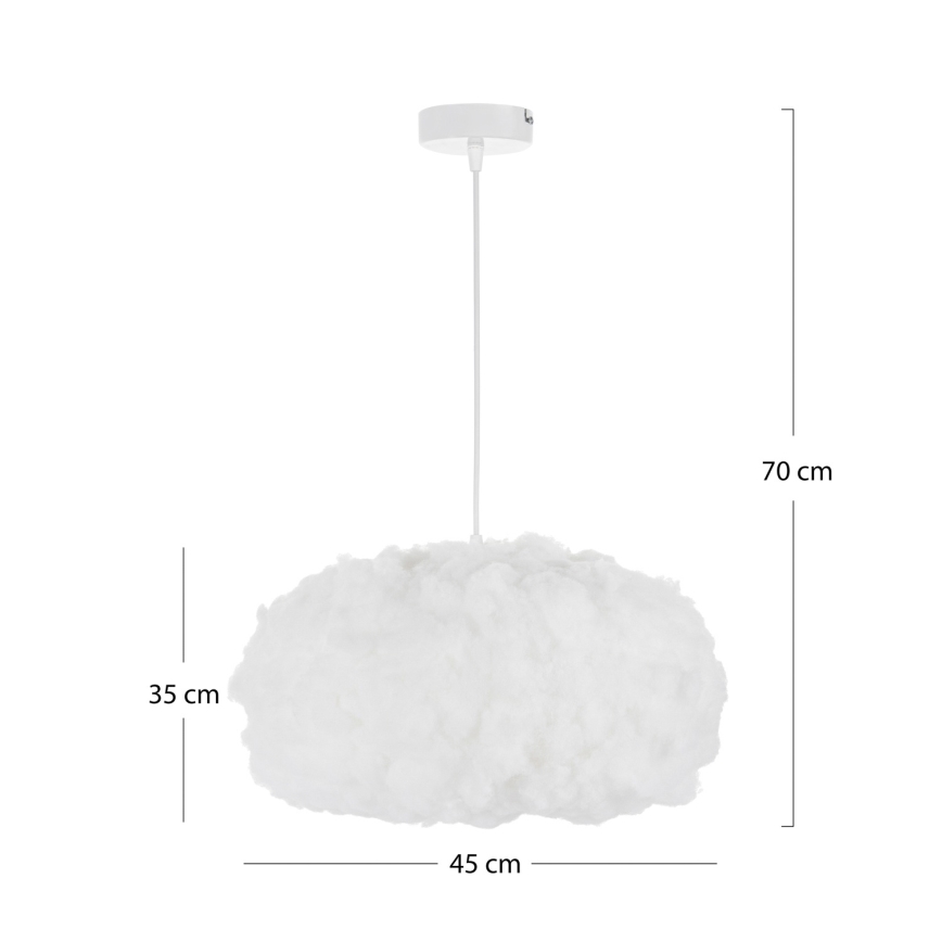 Brilagi - SOLEAIR Cable Pendant Light 1xE27/60W/230V Ø 45 cm White
