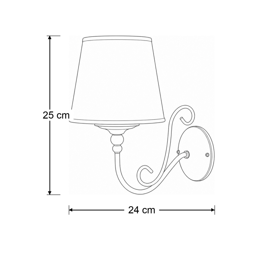 BRILAGI - SONIA Wall Lamp 1xE27/15W/230V cream/patina