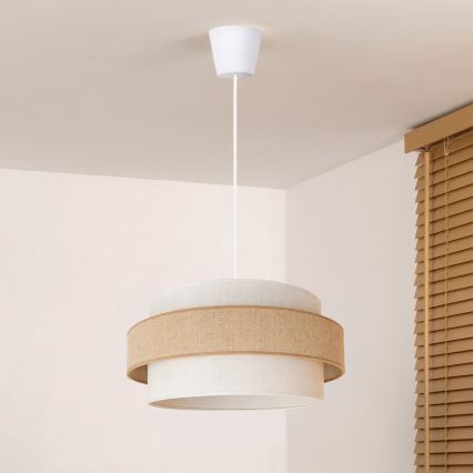Brilagi - SPACE Cable Pendant Light 1xE27/60W/230V Ø 40 cm Beige/Cream