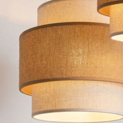 Brilagi - SPACE Cable Pendant Light 3x E27/60W/230V Ø 40 cm beige/cream