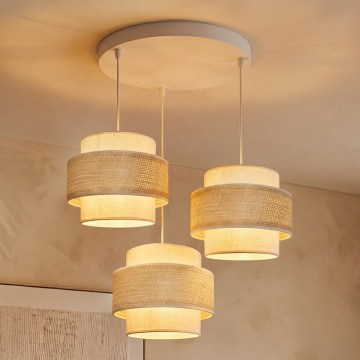 Brilagi - SPACE Cable Pendant Light, 3× E27/60W/230V, Ø 40 cm, Beige/Cream