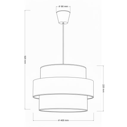 Brilagi - SPACE Cable-Suspended Pendant 1xE27/60W/230V Ø 40 cm Beige/Cream