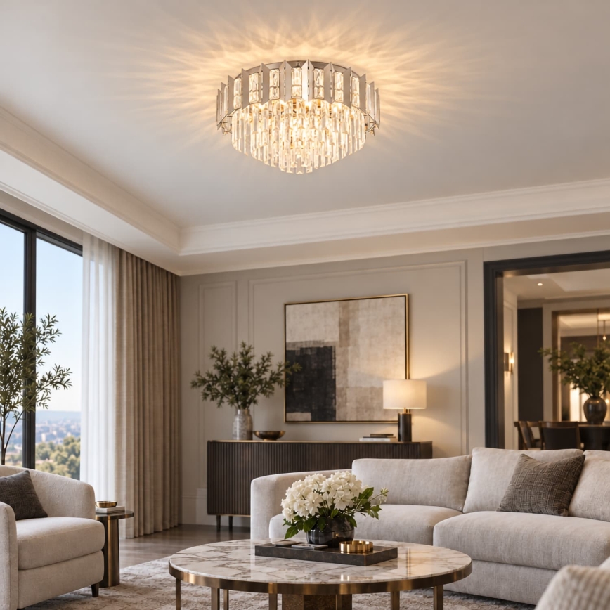 BRILAGI - SPECTRA Ceiling light 5x E14/40W/230V, 48 cm diameter, polished chrome