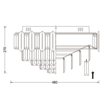 Brilagi - SPECTRA Ceiling Light, 5xE14/40W/230V, Ø 48 cm, Black