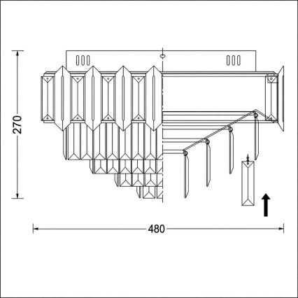 BRILAGI - SPECTRA Ceiling Light, 5xE14/40W/230V, Ø 48 cm, Black
