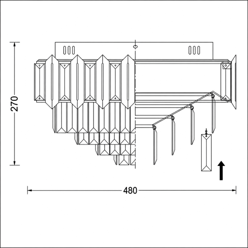 BRILAGI - SPECTRA Ceiling Light, 5xE14/40W/230V, Ø 48 cm, Black