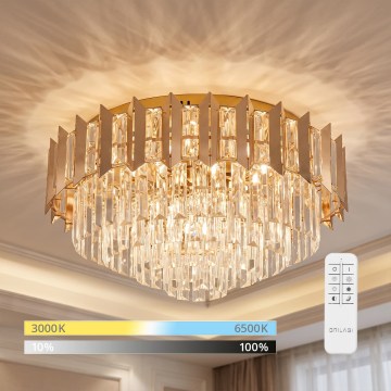 BRILAGI - SPECTRA LED Dimmable Ceiling Light 45W, 230V, 3000–6000K, Ø 48 cm, Gold + Remote Control