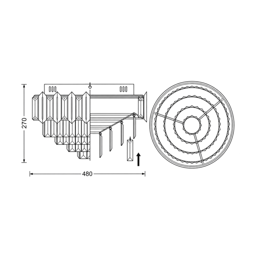 BRILAGI - SPECTRA LED Dimmable Ceiling Light 45W, 230V, 3000–6000K, Ø 48 cm, Gold + Remote Control