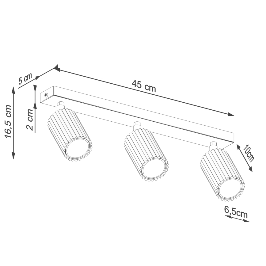 Brilagi - Spotlight CRESTO 3xGU10/10W/230V black