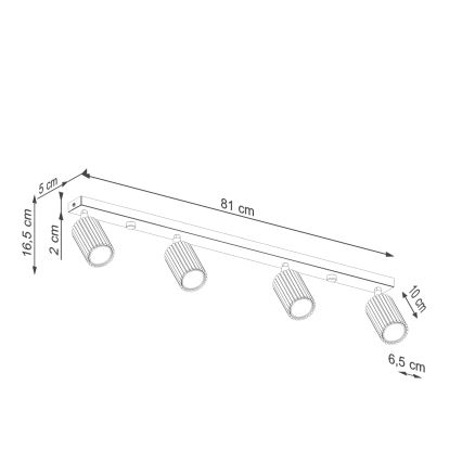 Brilagi - Spotlight CRESTO 4xGU10/10W/230V white