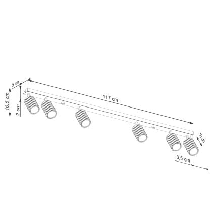 Brilagi - Spotlight CRESTO 6xGU10/10W/230V black