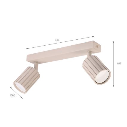 Brilagi - Spotlight CRISPINA 2xGU10/10W/230V Beige