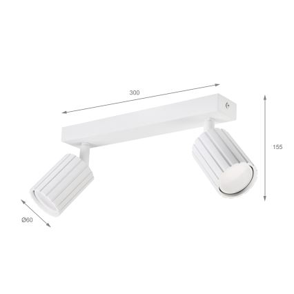 Brilagi - Spotlight CRISPINA 2xGU10/10W/230V white