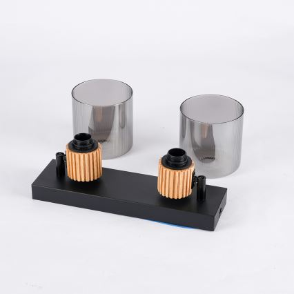 Brilagi - Spotlight HYGGE 2xE14/15W/230V black/smoked