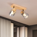 BRILAGI - Spotlight HYGGE 2xE14/15W/230V wood/smoked