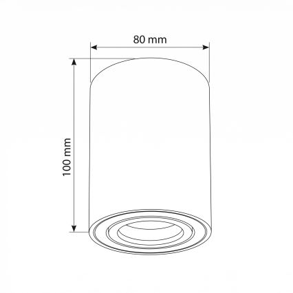 BRILAGI - Spotlight MIA 1xGU10/30W/230V 100x80 mm black