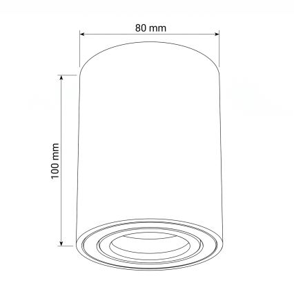 BRILAGI - Spotlight MIA 1xGU10/30W/230V 100x80 mm burgundy