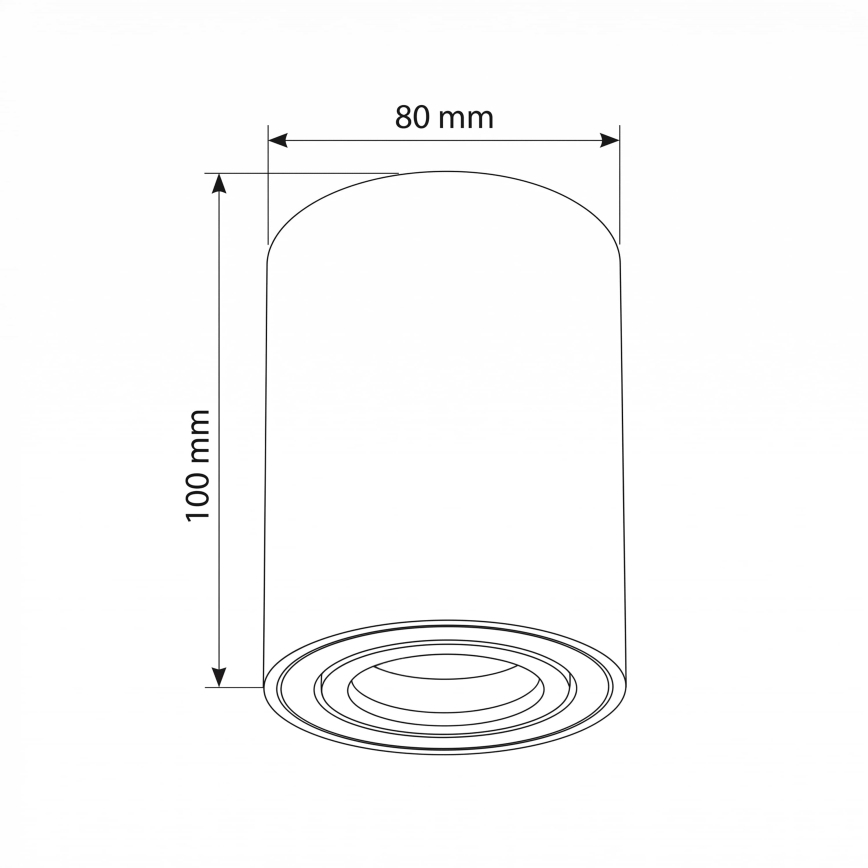 BRILAGI - Spotlight MIA 1xGU10/30W/230V 100x80 mm white