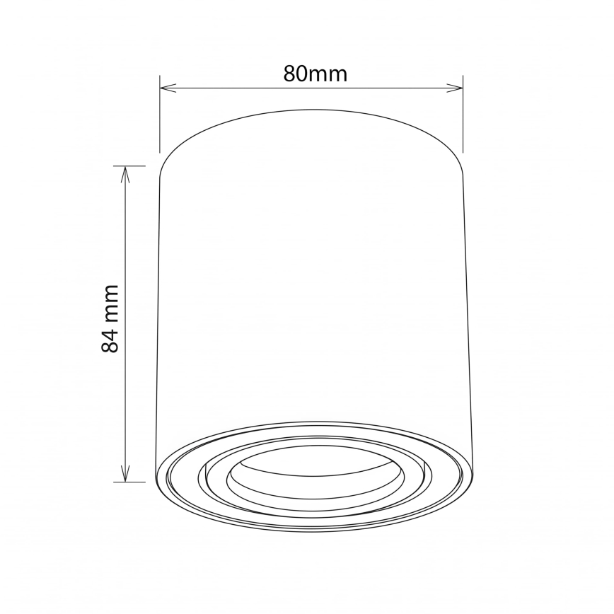 BRILAGI - Spotlight MIA 1xGU10/30W/230V 84x80 mm white