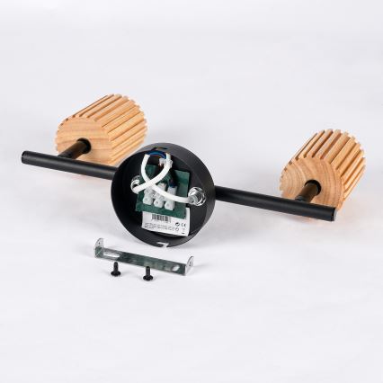 Brilagi - Spotlight MODERN WOOD 2xGU10/8W/230V wood/black