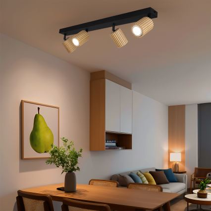 Brilagi - Spotlight MODERN WOOD 4xGU10/8W/230V wood/black