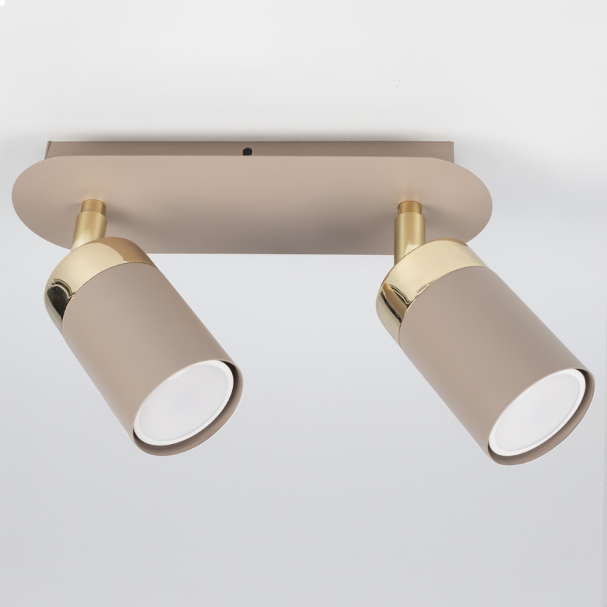 Brilagi - Spotlight POKER 2xGU10/25W/230V beige/gold