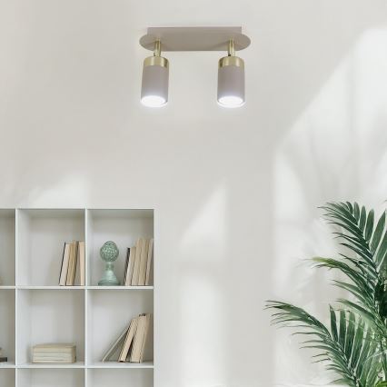 Brilagi - Spotlight POKER 2xGU10/25W/230V beige/gold