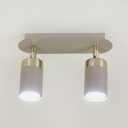 Brilagi - Spotlight POKER 2xGU10/25W/230V beige/gold