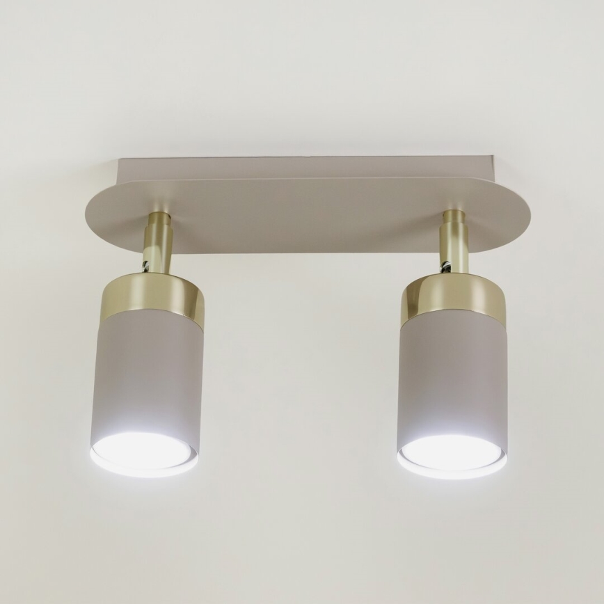 Brilagi - Spotlight POKER 2xGU10/25W/230V beige/gold
