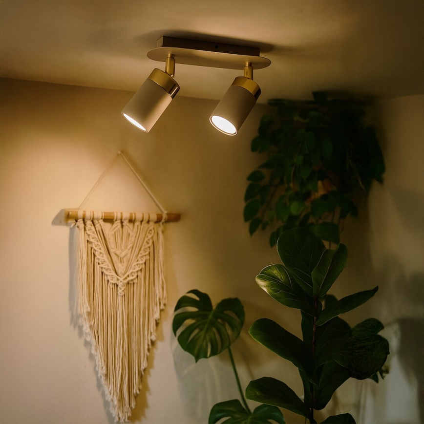Brilagi - Spotlight POKER 2xGU10/25W/230V beige/gold