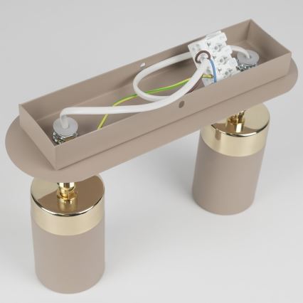 Brilagi - Spotlight POKER 2xGU10/25W/230V beige/gold