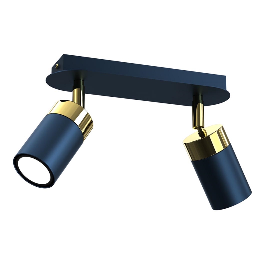 Brilagi - Spotlight POKER 2xGU10/25W/230V blue/gold
