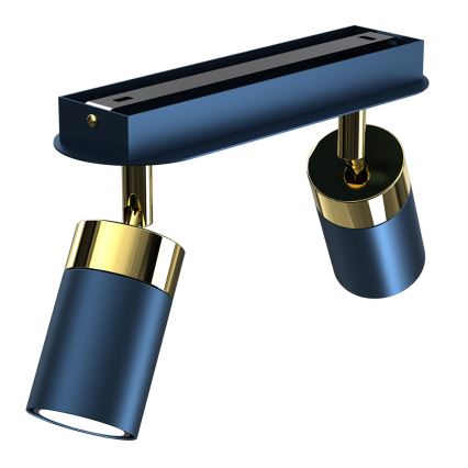 Brilagi - Spotlight POKER 2xGU10/25W/230V blue/gold
