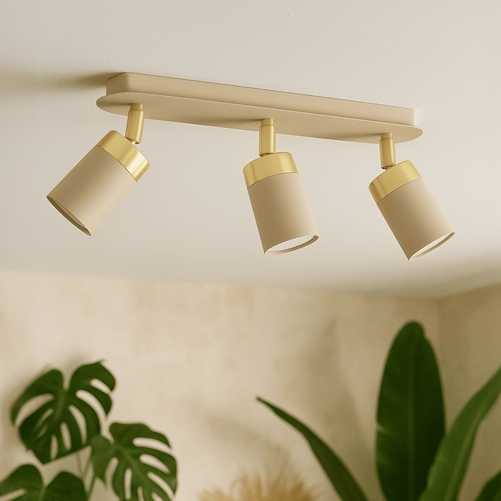 Brilagi - Spotlight POKER 3xGU10/25W/230V beige/gold