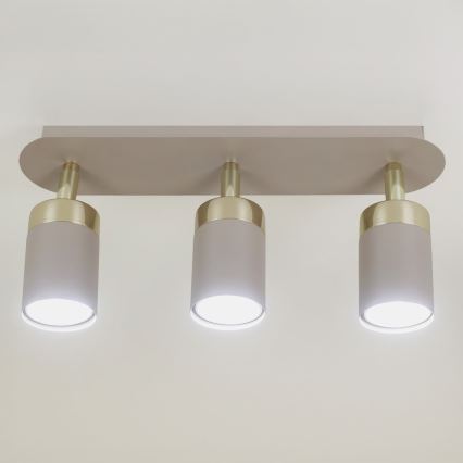 Brilagi - Spotlight POKER 3xGU10/25W/230V beige/gold