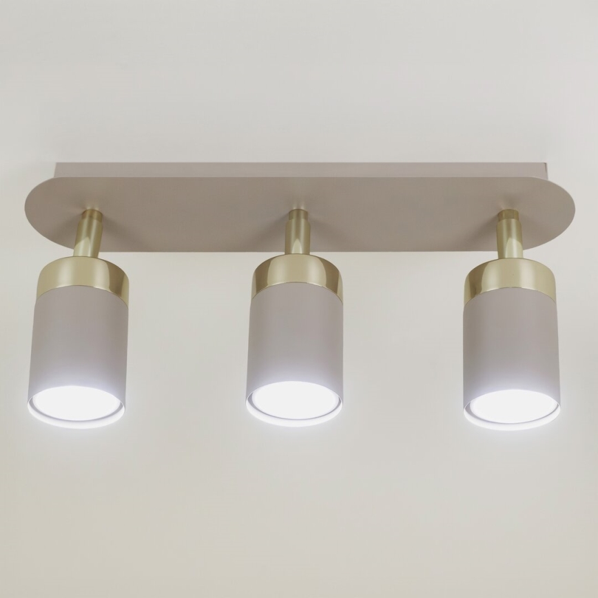 Brilagi - Spotlight POKER 3xGU10/25W/230V beige/gold