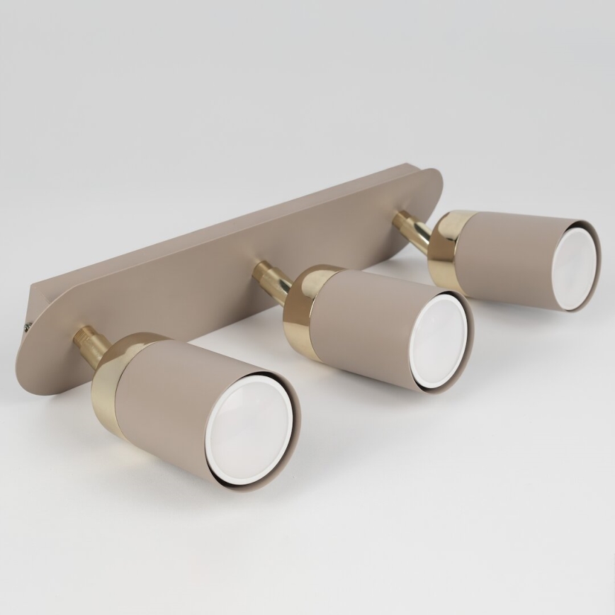 Brilagi - Spotlight POKER 3xGU10/25W/230V beige/gold
