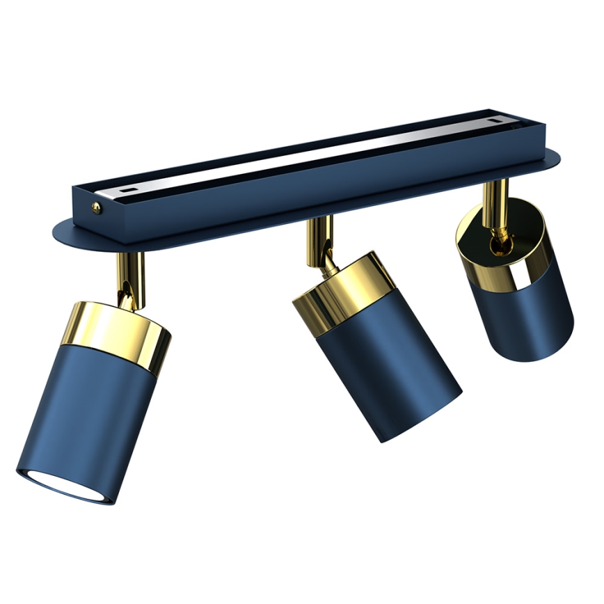 Brilagi - Spotlight POKER 3xGU10/25W/230V blue/gold