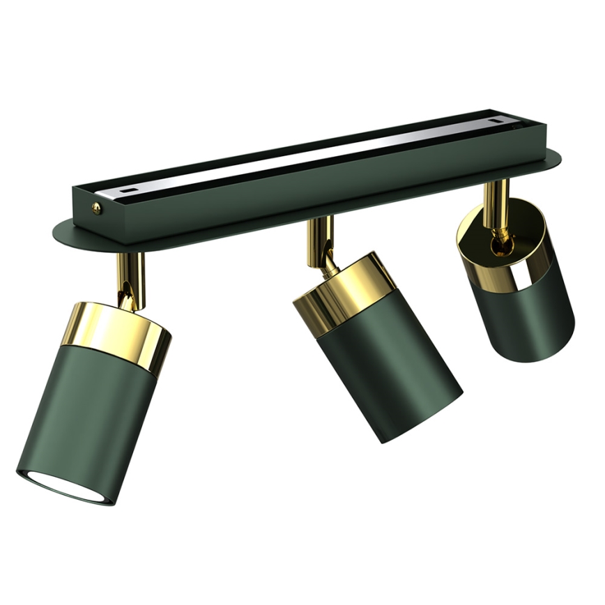 Brilagi - Spotlight POKER 3xGU10/25W/230V green/gold
