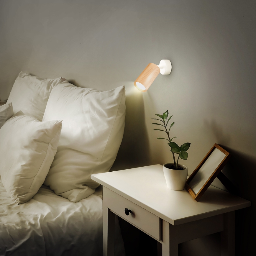 Brilagi - Spotlight SELE 1xGU10/30W/230V white/oak decor