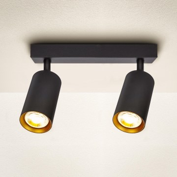Brilagi - Spotlight SELE 2xGU10/30W/230V black/gold