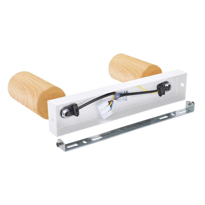 Brilagi - Spotlight SELE 2xGU10/30W/230V white/oak decor