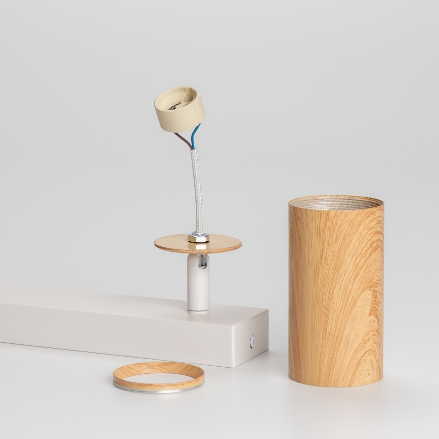 Brilagi - Spotlight SELE 2xGU10/30W/230V white/oak decor