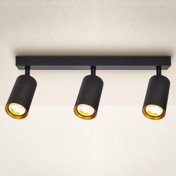 Brilagi - Spotlight SELE 3xGU10/30W/230V black/gold